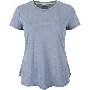 Avia Mens Large Purple‎ Striped Mesh Back Activewear T-Shirt Running Gym Top EUC
